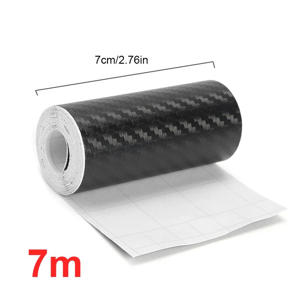 3D Carbon Fiber Tape Stickers DIY Nano Black Car Door Edge Guards Side Protector Strip Waterproof Protection Film Decorative
