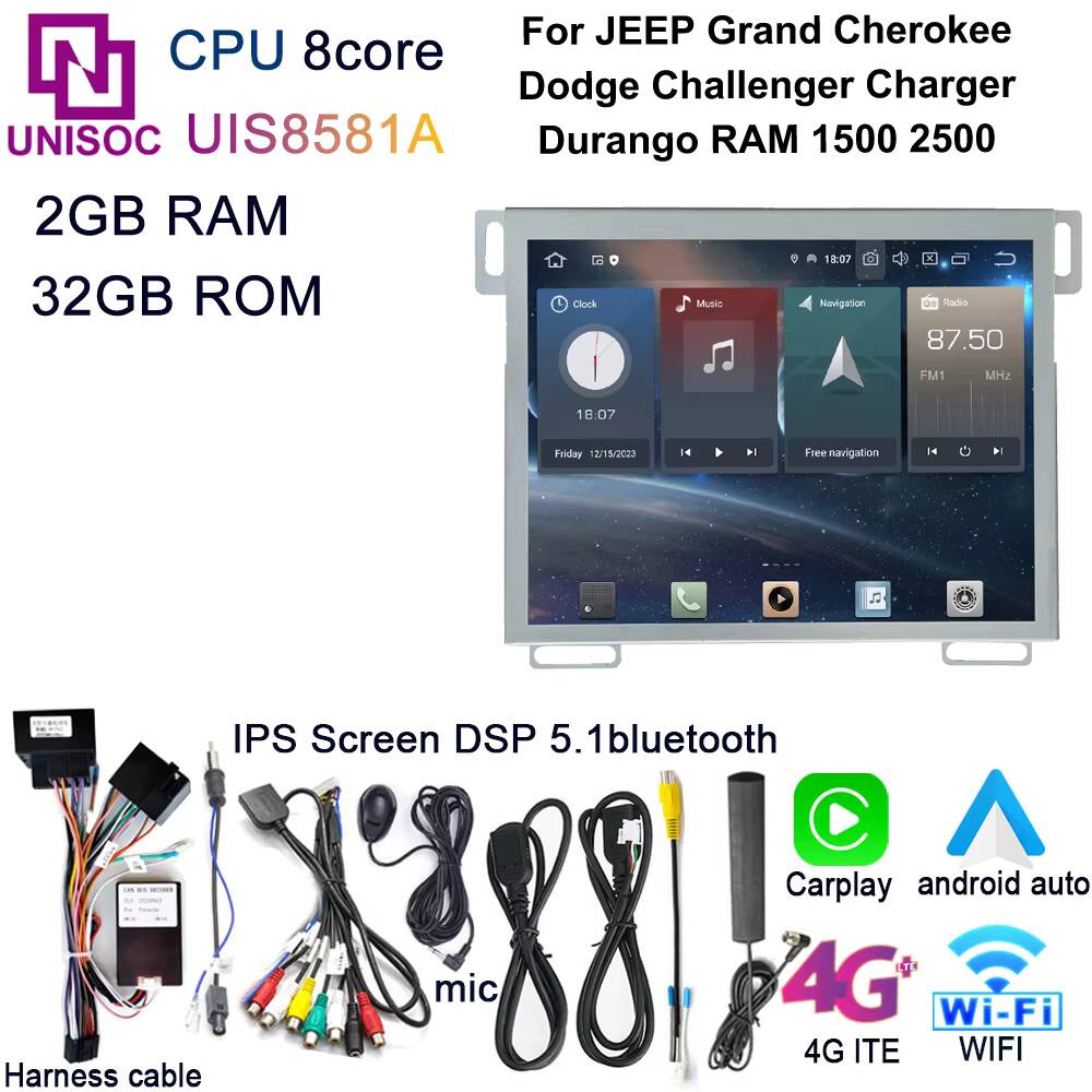 Ysmd8 For Dodge Challenger Charger Durango RAM 1500 2500 For JEEP Grand Cherokee Car Radio Multimedia Player Android Auto Carplay GPS