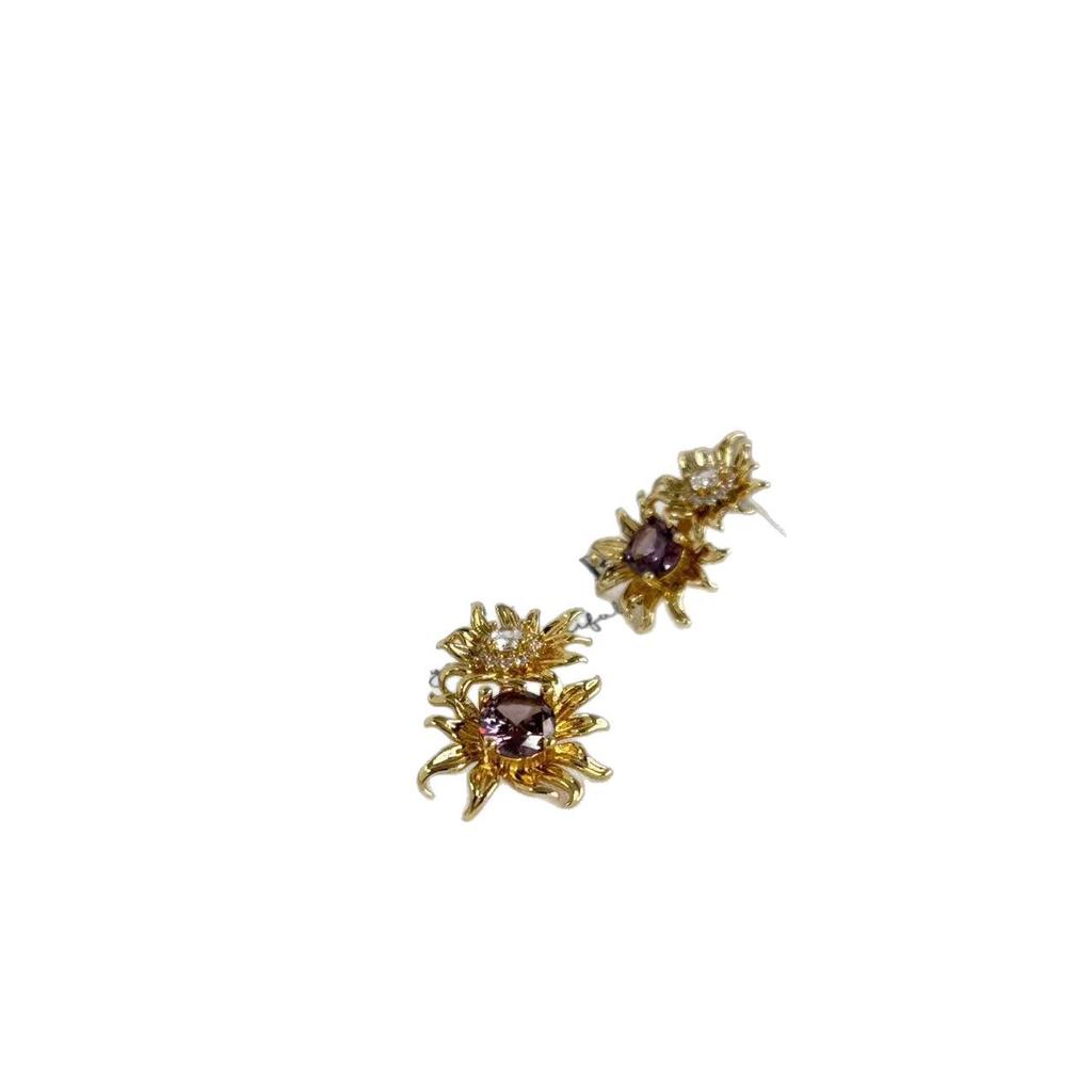 Elegante französische pastorale Blumenstecker mit leichter Luxus-925er Silbernadel für Damen