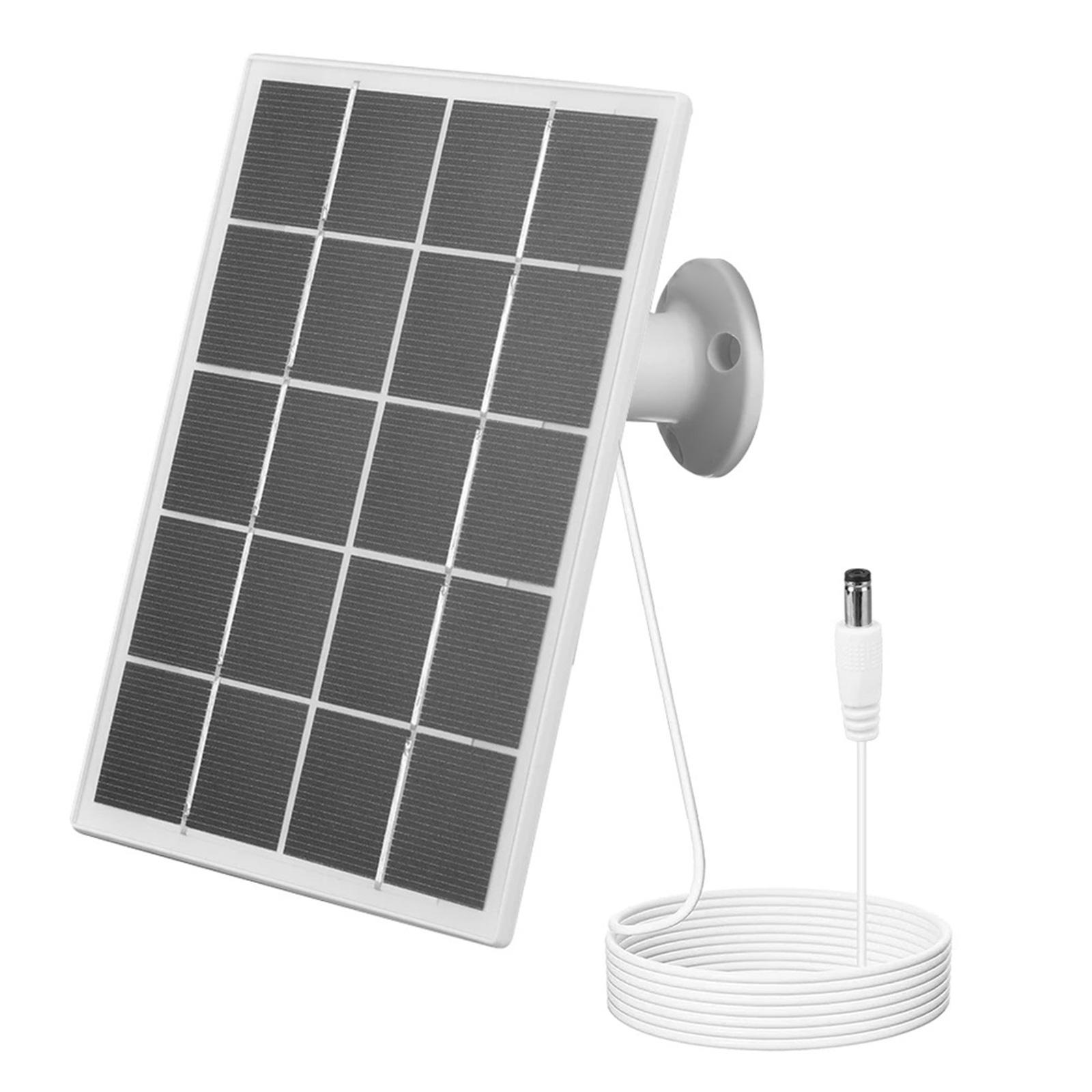 

Solar Panel for Security Camera 5.5mm 3.5mm Solar Panel for Cameras Solar Panel Waterproof for Camera with Adjustable Mounting белый