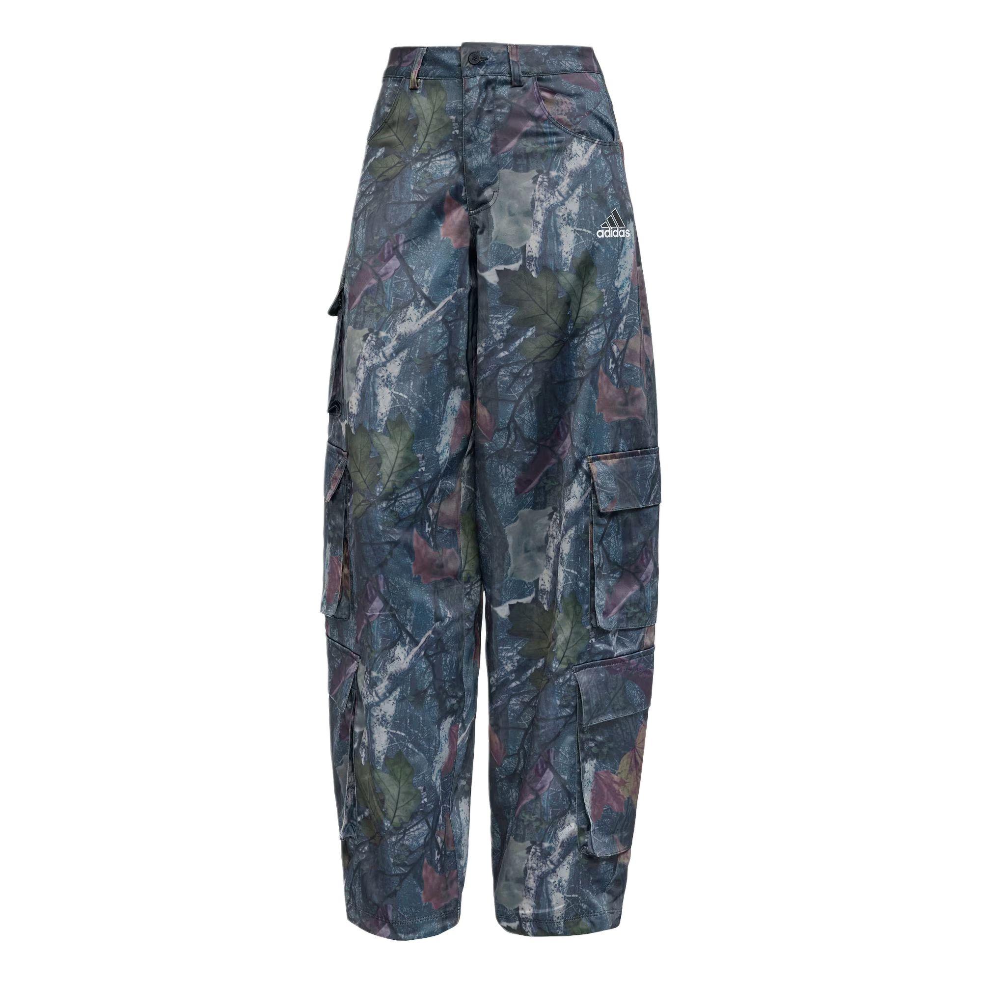 Adidas SS25 Leaf Camo Print Satin Cargo Joggers Women Joggers KE3741 29