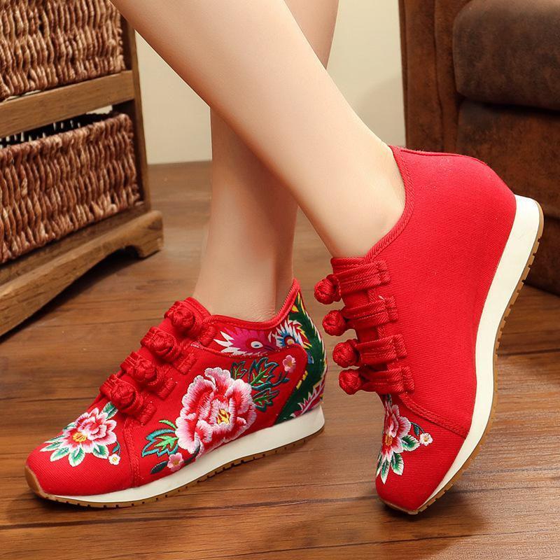 Inside Fashion Sports Increases Chinese Embroidered National Sneskers Shoes