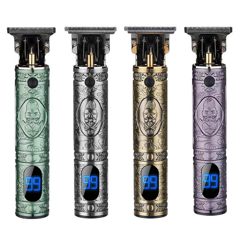 T9 USB Rechargeable Bald Headed Hair Clipper LCD Electric Hair Trimmer Cordless Hair Shaver Men Razor Hair Cutting Machine With Box