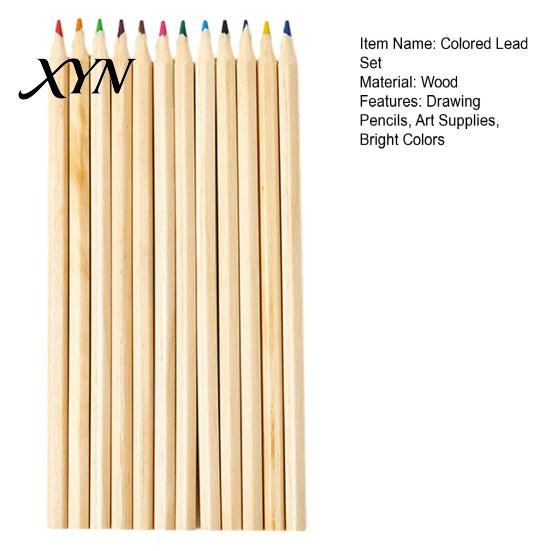 Professional Colored Lead 12PCS Pencils for Kids, Bright Drawing Pencils, Art Artistic Sketching Tools Creation Smooth Wooden Coloring Book And School