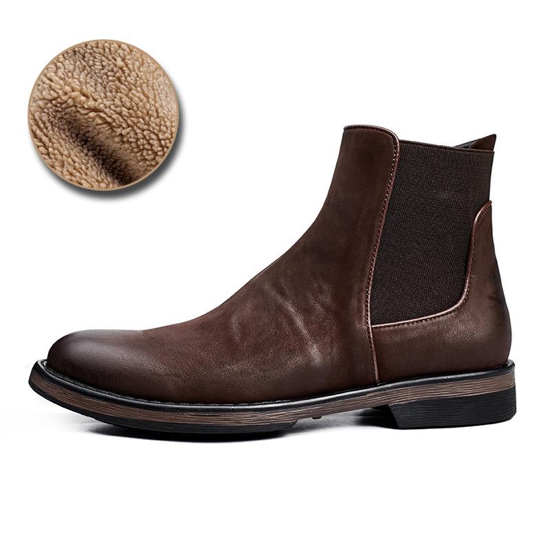 

Ботинки Челси Мужские высокие кожаные ботинки Ботинки Мужские ботинки Зимние хлопковые ботинки Ботинки Британские ботинки Martin Мужские 45