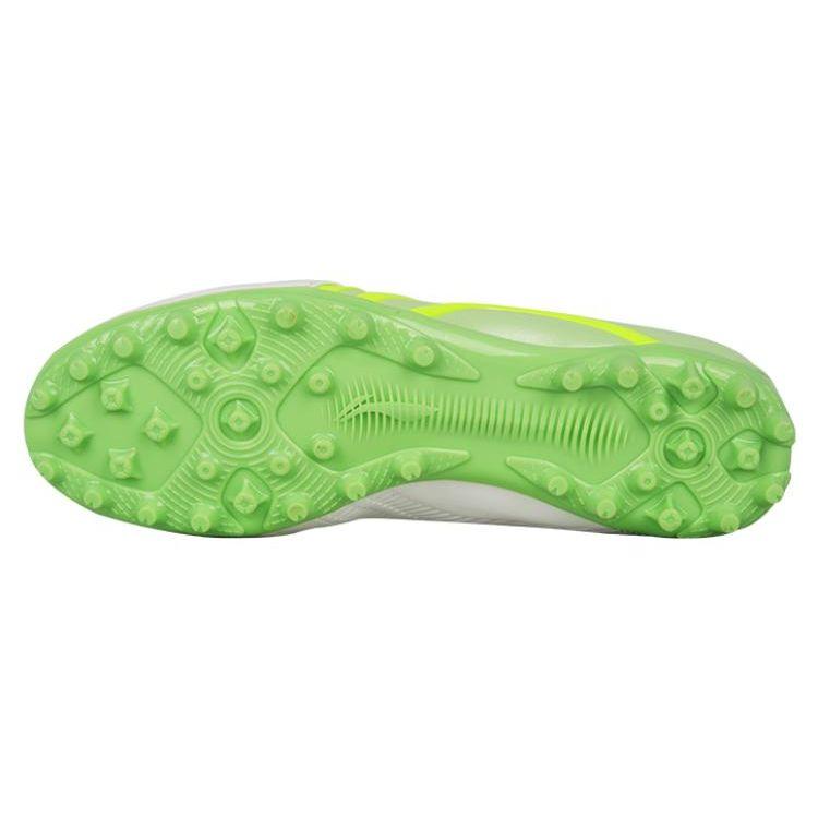 Li Ning MG Composite Ground Shock Absorbing Anti-Slip Durable Football Shoes Men Football Shoes Green White ASFT015-1