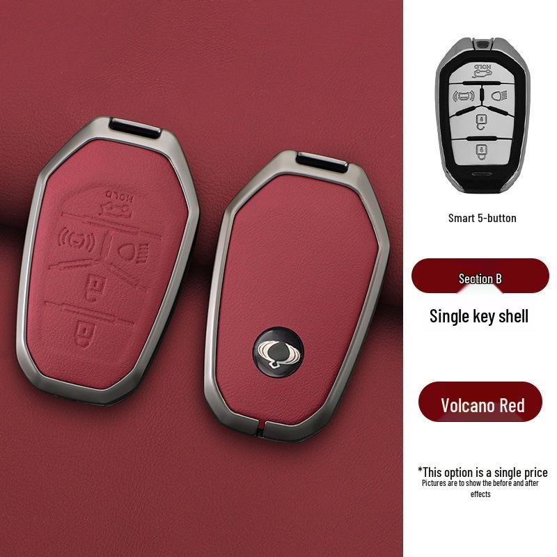 Premium Metal Shell Protective Key Case for Ssangyong Korando, Tivoli, Rexton 5-Button Remote