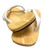 Asakusa Geta Sandals with White Straps and Cowhide Soles Kimono and Japanese Shoe Men's Japanese-Made (For Yukata) (White, Sizes, Adult, Alphabet, L)