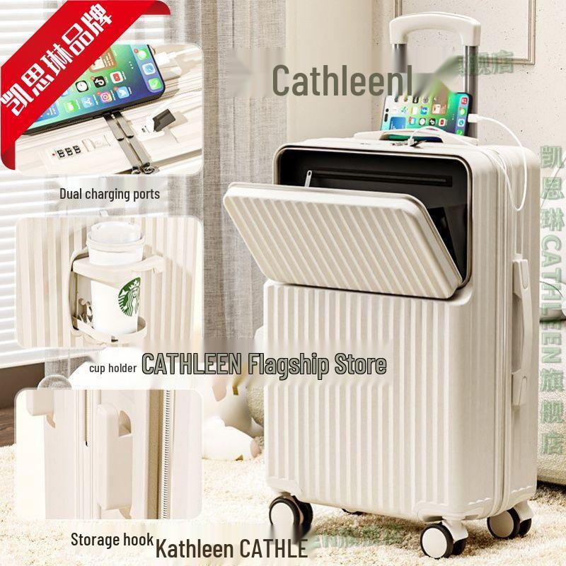 Large Capacity Student Travel Suitcase with Universal Wheels and Combination Lock