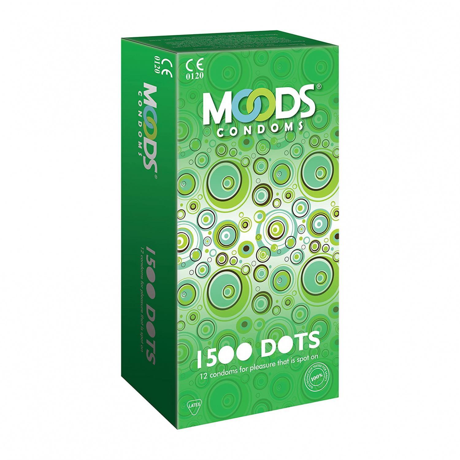РџСЂРµР·РµСЂРІР°С‚РёРІС‹ 1500 С‚РѕС‡РµРє (12 С€С‚), 1500 Dots Condoms,  Moods