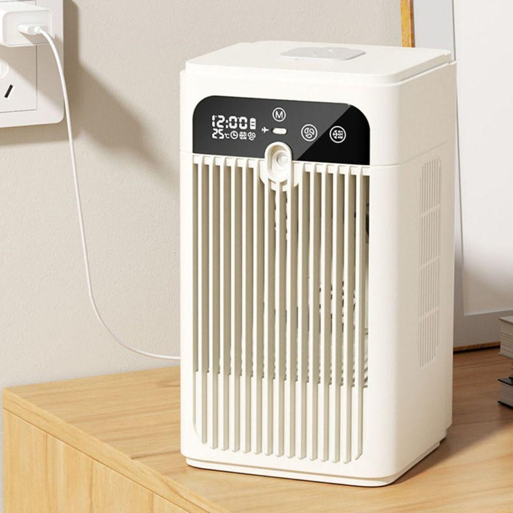 Safety Lock Desktop Humidifying Fan Intelligent Timing Mini Air Cooler  Outdoor Tent