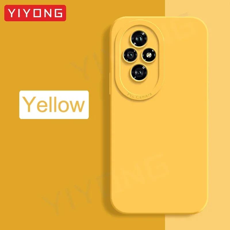 

Чехол для Honor200, шелковистый, мягкий, жидкий, силиконовый чехол для Huawei Honor 200 Pro 200Pro 5G, противоударные чехлы для телефонов For Honor 200 жёлтый