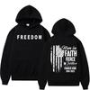 Charlie Kirk Freedom Sweatshirt Men's Sweatshirt Printed Autumn and Winter Adult Unisex Retro Gothic Casual Long Sleeve Hoodie