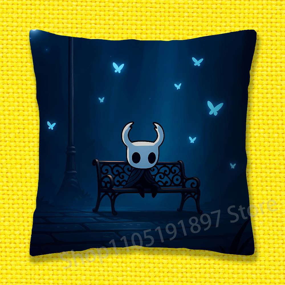H-Hollow K-Knight Silksong Kissenbezug Für 30x30cm 40x40cm 45x45cm 50x50cm 55x55cm Quadratischer Sofakissenbezug Hülle