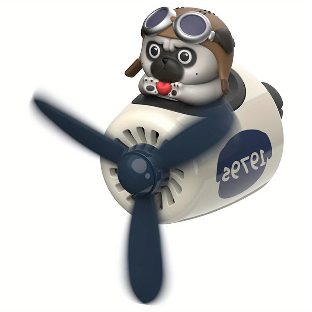 Car Air Freshener Cute Cartoon Bear Pilot Car Diffuser Rotating Propeller Automotive Air Outlet Fan Creative Car Perfume Decoration Car Accessories