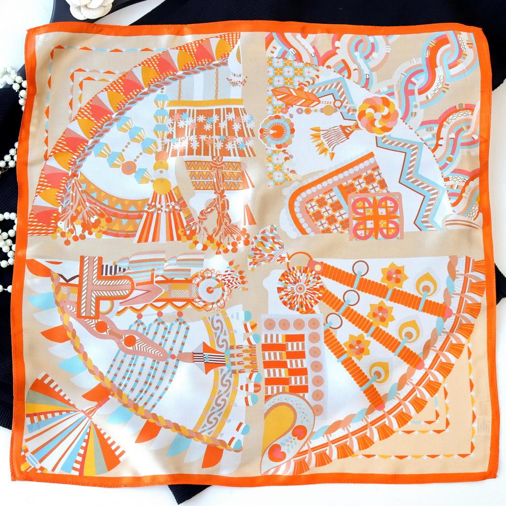 Neuer 100% Naturseide Schal Halstuch Foulard Damen Bandana Schals Frauen Hijab Schal Wickeltuch Quadratisches Kopftuch