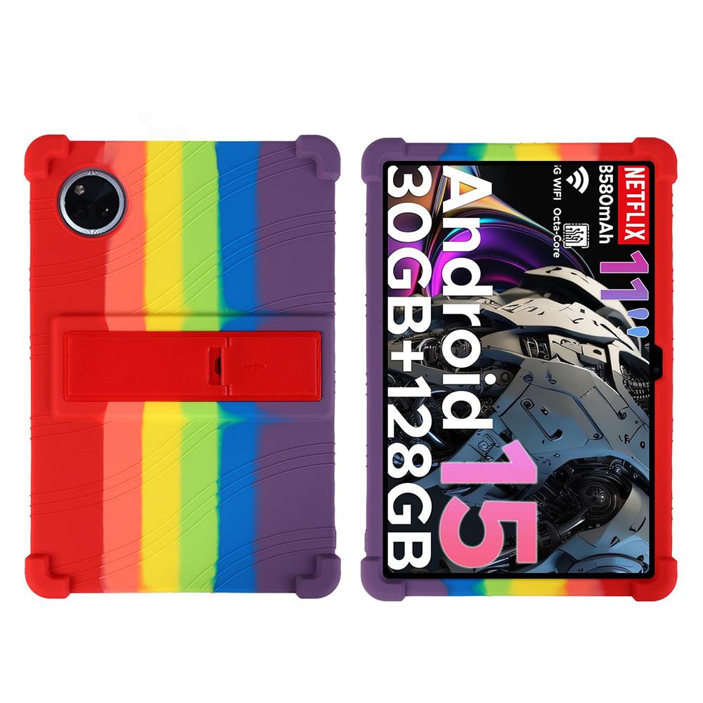 Silicone Case for DOOGEE Tab A9 Plus A9 Pro Plus 11 Inch Tablet Shockproof Protective Cover with Kickstand TPU Full Body