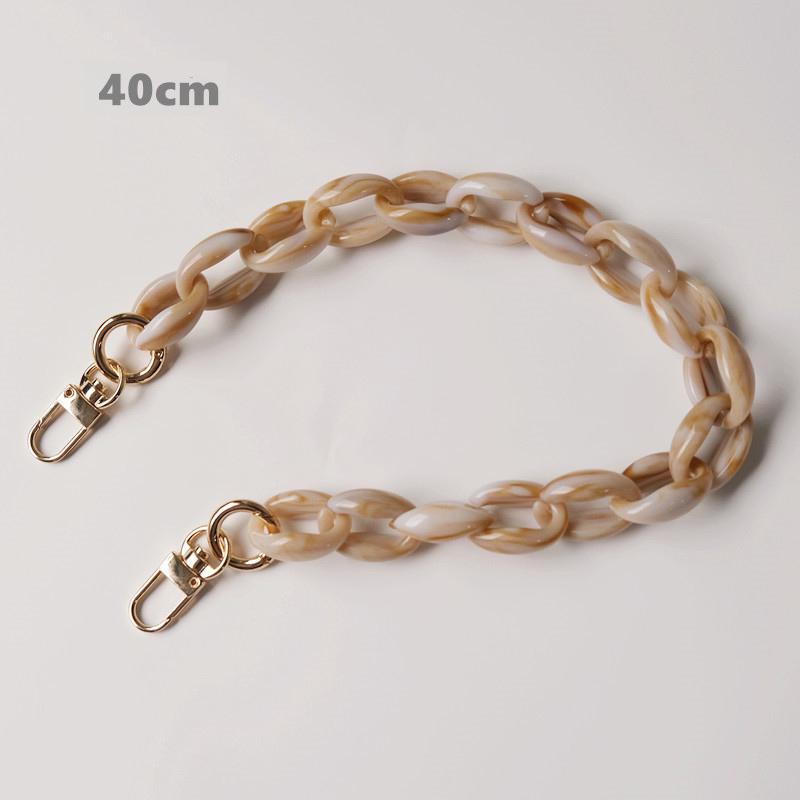 

DIY Новая модная женская сумка-аксессуар-цепочка черный, бежевый, янтарный съемный полимерный роскошный ремешок женский клатч-цепочка на плечо 40CM