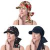 Wide Brim Headscarf Hat With Leopard Print And Floral Pattern Summer Style For Women And Men