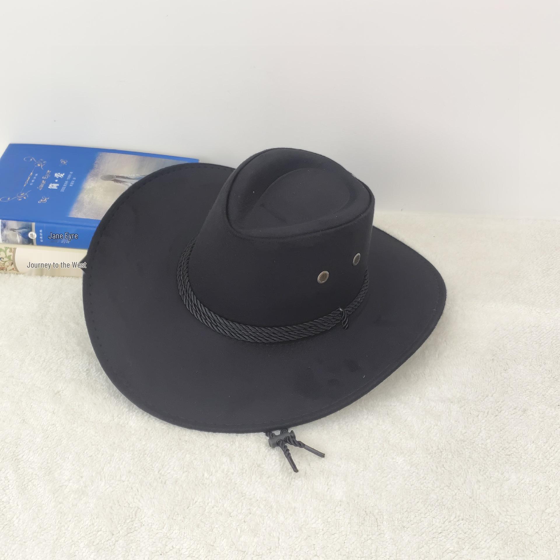 

Универсальная шляпа от солнца с широкими полями - Дорожная и пляжная федора в ковбойском стиле M