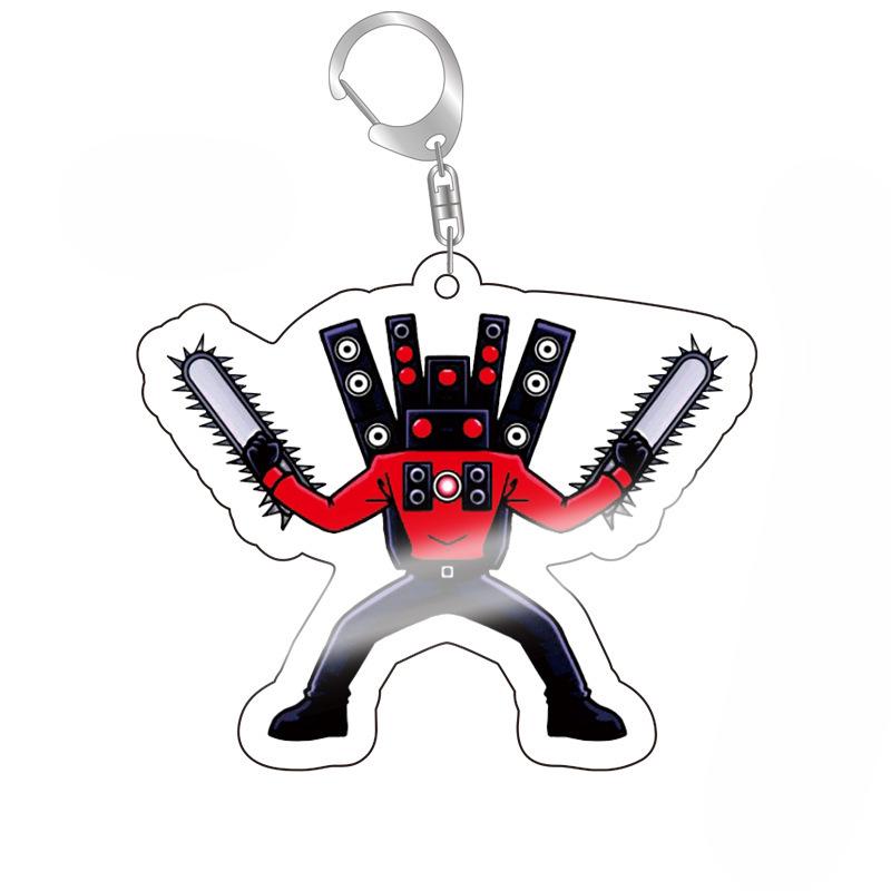 Skibidi Toilet Cameraman Speakerman Acrylic Products Keychain Funny Jewelry Friends Fans Gift Bag Charms Souvenir Accessorie