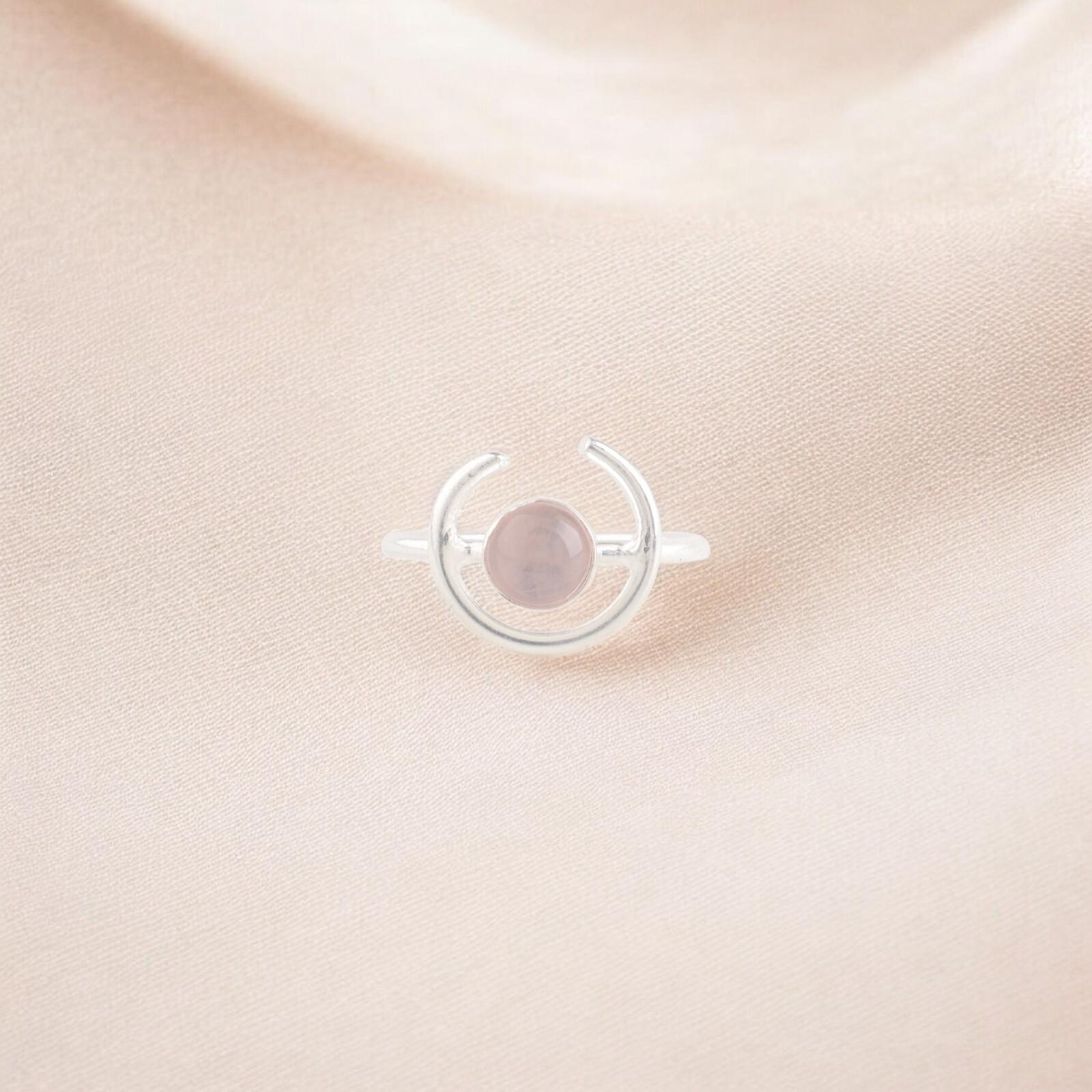 

Кольцо с драгоценным камнем розовый кварц из стерлингового серебра 925 пробы, ручная работа, для помолвки RR-54-32 13