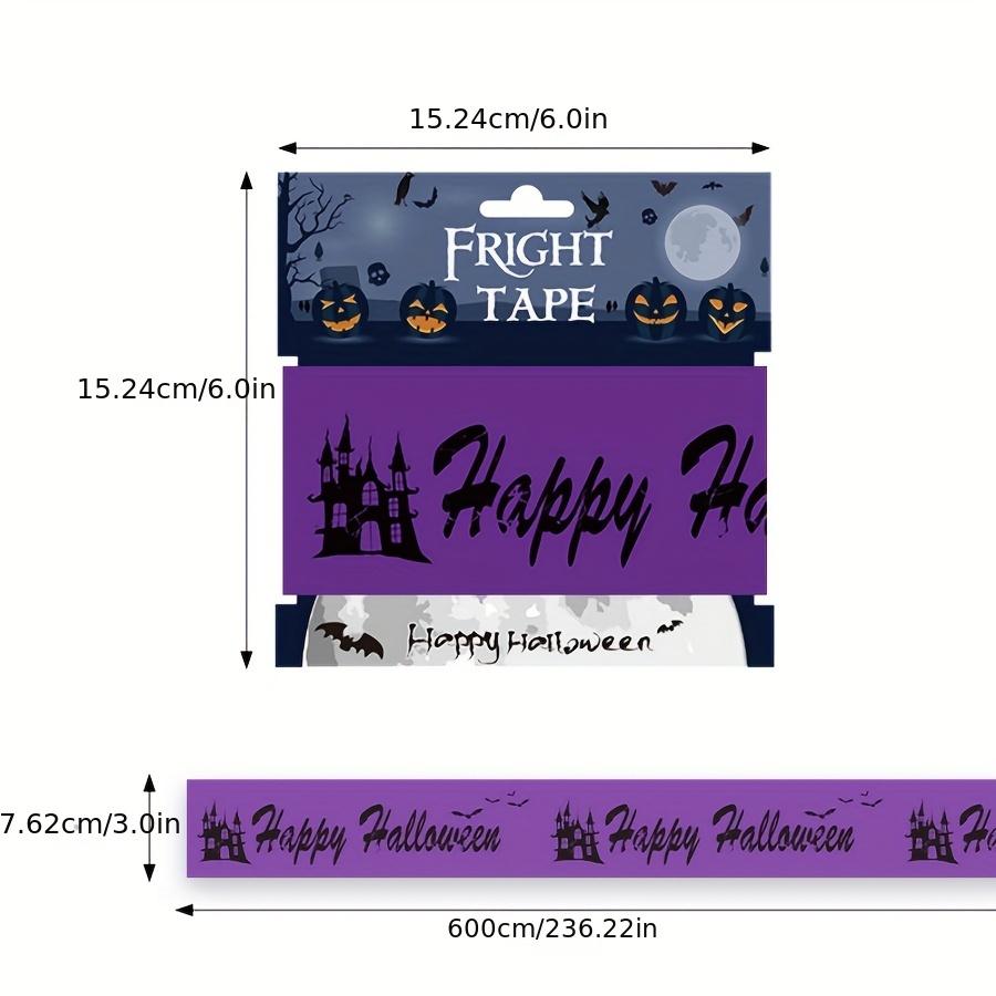 1pc Halloween Warning Strip Plastic Isolation Tape Party Haunted House Decoration Horror Atmosphere Danger Do Not Enter Warning