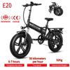 E Bike 20 Fat Tire Off Road Electric Bike 25km/h 250W for EU Brushless Motor 15AH 35-50KM Folding Bike City Fahrrad
