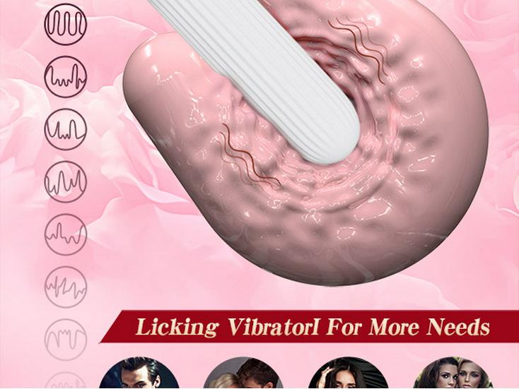 C310 Lippenstift Klitoris Vibrator & Zunge Leckendes Doppelkopf Massagegerät