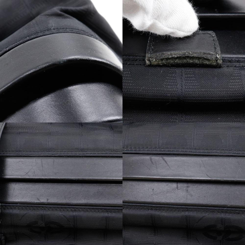 CHANEL New travel line Boston bag A15960 black Nylon canvas Women Used