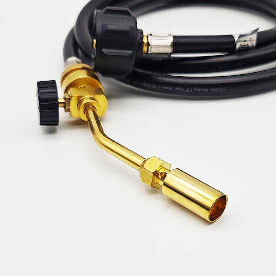 Propangasbrenner-Schlauchadapter-Set mit manueller Zündung, tragbarer Propangasbrenner mit Gaskartuschenbetrieb zum Löten, Schweißen und Hartlöten
