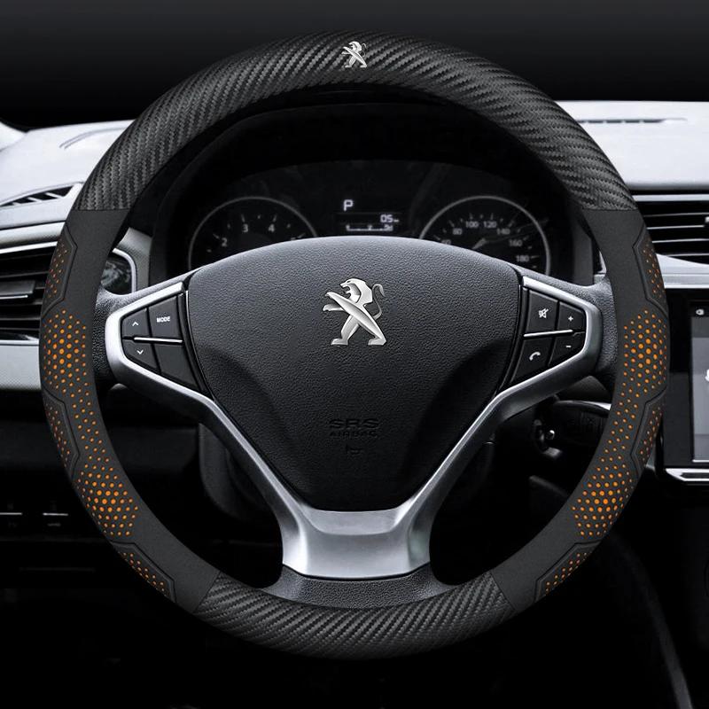 Car Steering Wheel Cover For Peugeot 106 107 108 206 207 208 301 307 308 406 407 408 508 607 2008 3008 4008 5008 GT RCZ Rifter ENH5
