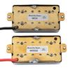 Musiclily Basic Ceramic Magnet Covered Humbucker Neck Bridge Pickup Set for Electric Chrome Guitar,