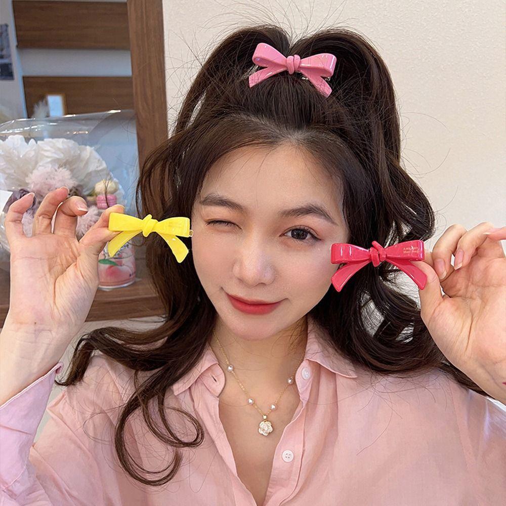 Hairpins Children Hair Clips Women Hair Clips Small Duckbill Clips Acetate Bow Hairpins Letter