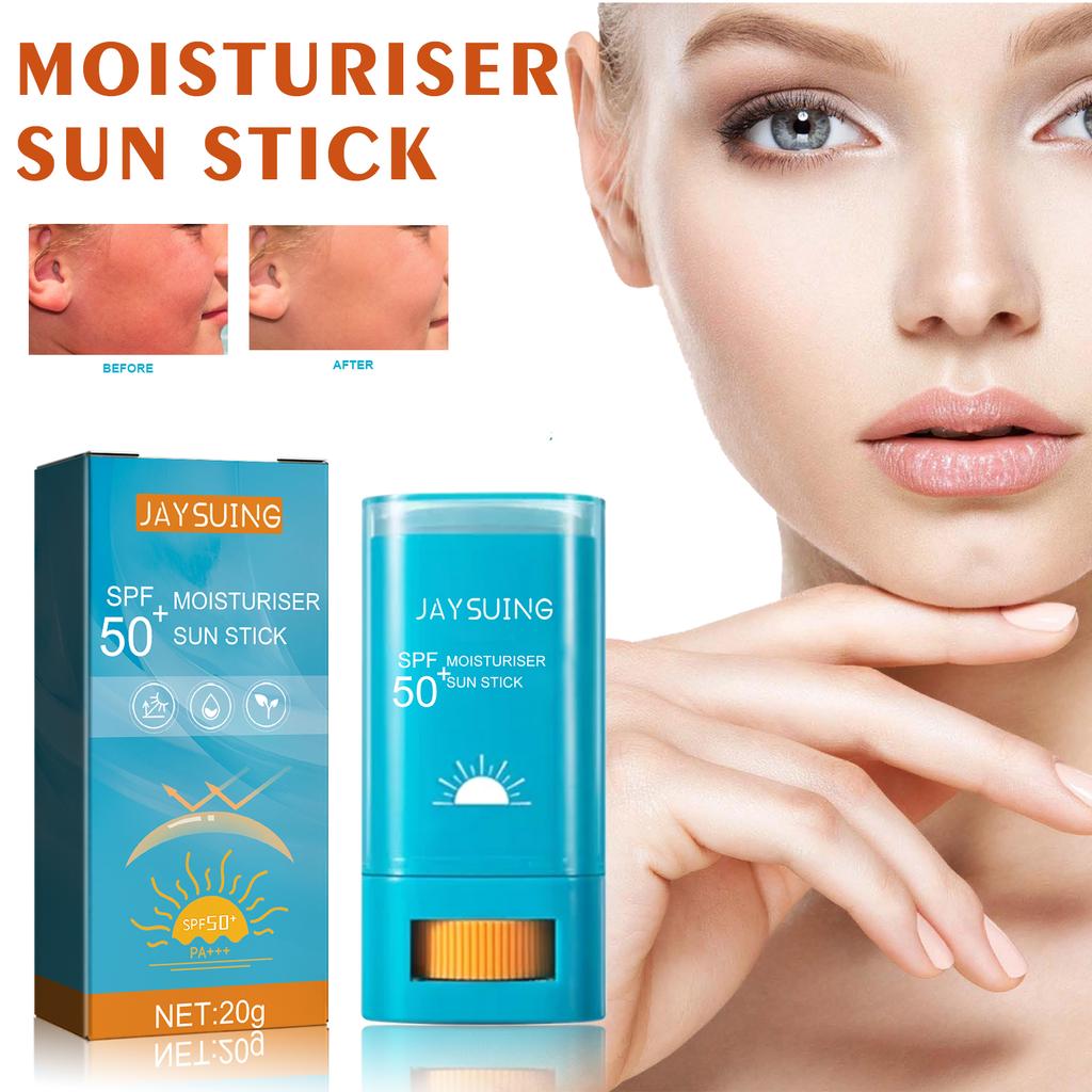 Moisturizing Sun Protection Stick SPF50 Water Resistant Sunscreen Stick Outdoor Plant Extract Nourishing Lock Moisture Easy Application Clear