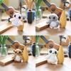 Plush Animal Owl Keychain Cute Cartoon Super Soft Short Pile Children Bag Doll