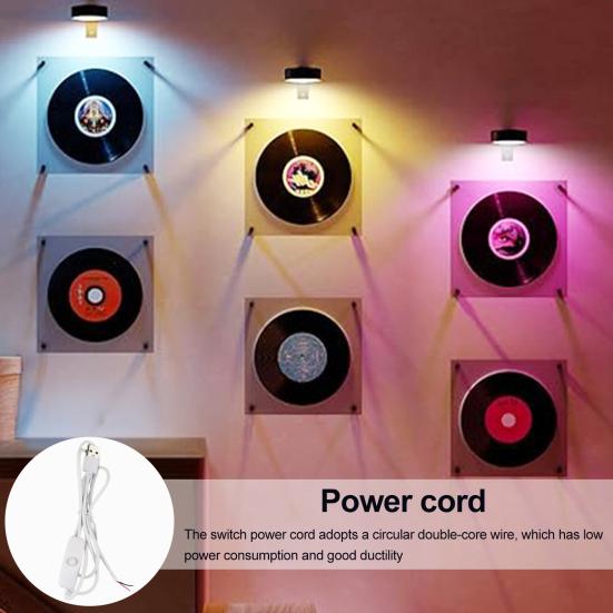 1/2/5 ks 1/1.2/1.5M LED Noční světlo Napájecí kabel ON/OFF Ovládací spínač Napájecí kabel se spínačem Stolní lampa USB Spínaný napájecí kabel