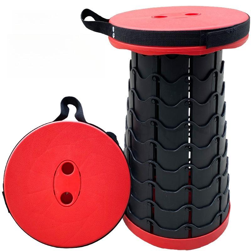

Portable Adjustable Extendable Folding Stool Lightweight Outdoor Camping Picnic Foldable Chair Small Bench Camping Stool With Storage Bag красный