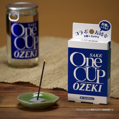 Kameyama Collaboration Incense Sticks, One Cup Ozeki Fragrance R, Approx. 30g, Approx. 100 Sticks, Short Type, Approx. 70mm