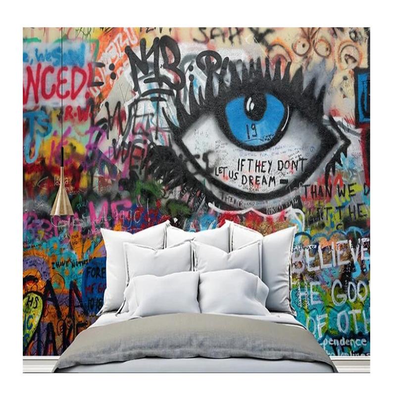 

Шпалери Абстрактні Ручно розписані Очі Настінні розписи Шпалери для фону телевізора Домашні прикраси 200 cm(W) x 140 cm(H)