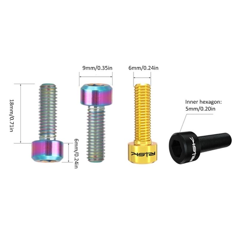 Upgraded for Titanium Screw Bolts for Bike Bicycle Crank Arm Fixing Disc Brake Clamp Fixed Lightweight Cycling Accessori