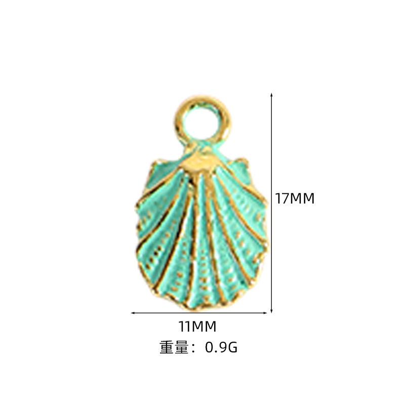 Alloy Pendant Accessories Starfish Sea Shell Gold Necklace Platinum Plated Cartoon Printing Electroplated Handmade Red Wine Rings