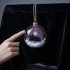 Festive Atmosphere Decoration Halloween Ball Ornament, Light Up Plastic Clear Hanging Spooky Home Decor for Living Room with Cat/Skeleton/Bat
