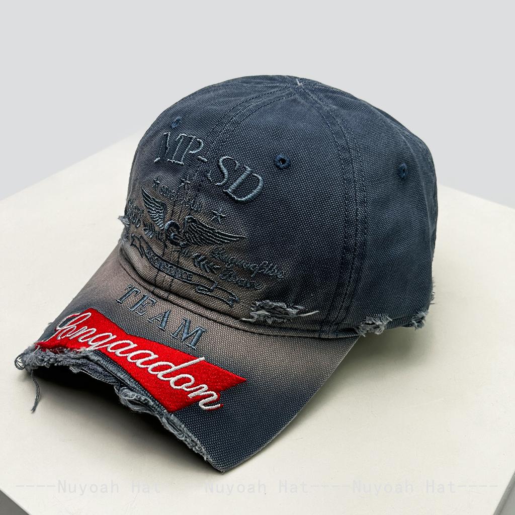 Und Damen Broken Style Bestickte Buchstaben Drucke Baseballkappen Sonnenschutz Hip-Hop All-Match Personalisierte Schirmmützen Street Style Trendy Ins