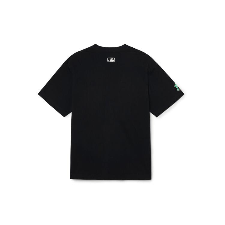 New MLB Drop Shoulder Sleeve T-Shirt Unisex Black 3ATSQ0131-50BKS