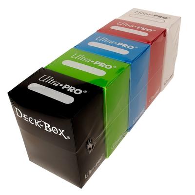 Ultra Pro Ensemble de Decks de Cartes 5 Boîtes Noires et Magic/Pokemon/YuGiOh, (Rouge, Bleu, Vert, Blanc)