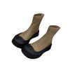 2025 New Platform Shoes Women Boots Round Toe Zipper Spring Autumn Ankle Female Botines De Mujer Chelsea Boots