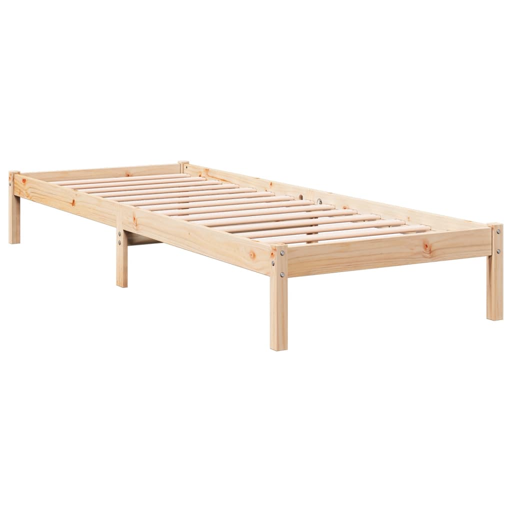 Vidaxl Longer Bed Without Mattress, 90X220 Cm, Solid Pine Wood