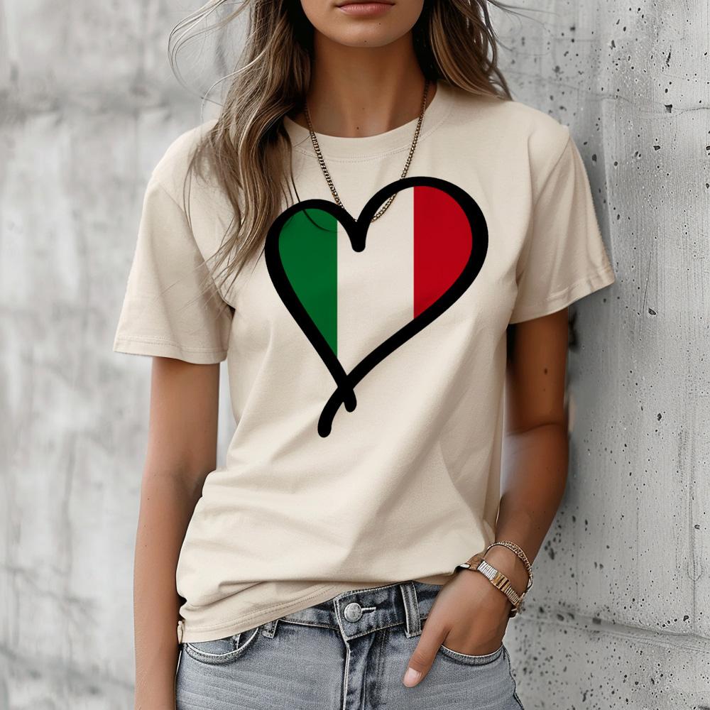 Italy Tshirt Women Y2K Summer T Shirt Girl Funny Clothing