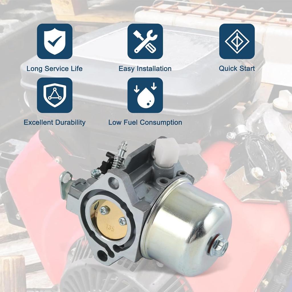 Carburetor Carb Replacement For BS 19E412 19E416-0108 19E417 19F412-0136 Replace 497164, 497844, 499029 with Mount Gasket